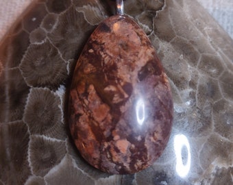 Beautiful Brecciated Jasper Pendant from Michigan's Upper Peninsula.