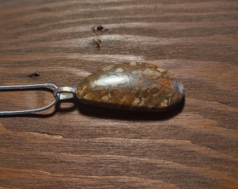 Delightful Orbicular Jasper Pendant from Michigan's Upper Peninsula.