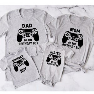 Gamer Birthday Shirt, Custom Birthday Boy Shirt, 7th Birthday Shirt, Birthday Shirt Video Game Player, Gamer Matching Family Birthday Shirts