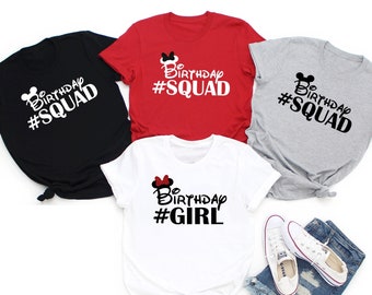 Disney Birthday Girl Shirt, Disney Birthday Squad Shirt, Group Matching Birthday Squad Shirts, Birthday Boy Shirt,Custom Disney Squad Shirts