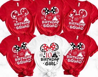 Custom Disney Birthday Shirt, Disney Birthday Girl Shirt, Disney Birthday Group Shirts, Disney Birthday Squad Shirt Any Age