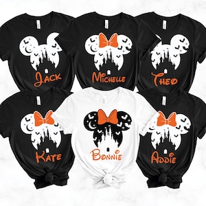 Mickey Halloween Shirt, Custom Disney Halloween Family Shirts with Personalized Names – Matching Spooky Tees for the Whole Family