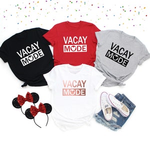 Camisas Disney para mulheres, camisa Vacay Mode Disney, camisas Disney, camisas família Disney, camisas Disney Cruise, camisas família Disney, Disney