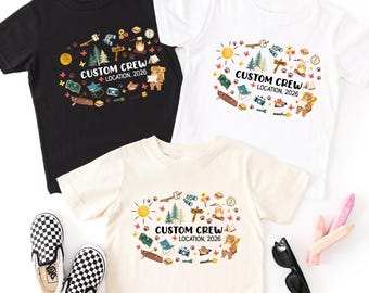 Custom Camping Crew Shirt, Personalized Family Adventure Tee, 2026 Location Name