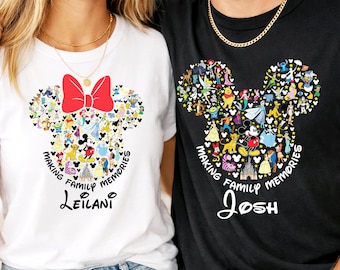 Personalized Disney Trip Shirts, Mickey & Friends Vacation Shirts, Disneyworld Family Trip Shirts, Custom Mickey and Friends Tee