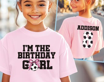 Soccer Birthday Girl Shirt, Custom Family Matching Party Tee