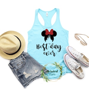 Best Day Ever Women Style Racerback Tank Top, Disney Family Shirts, Custom Disney Shirts, Disney Matching Shirts, Disney Women Shirt