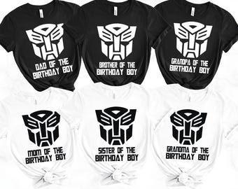 Transformer Custom Shirt, Family Transformer Birthday Squad Shirts, 4th Birthday Party Family Matching Shirts, Transformer Family Matching