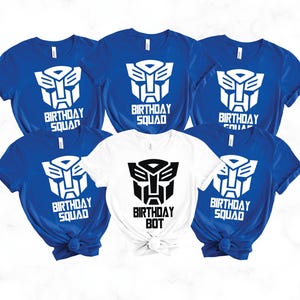 Custom Transformer Birthday Shirt, Trans4mer Shirt, Auto Bots Family Matching Birthday Shirts, Birthday Boy Shirt, Transformer Shirt