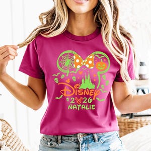 Halloween Disney Custom Shirts, Disneyland Halloween Shirts, Disney Family Matching Halloween Tee, Mickey Minnie Fall Tee image 6