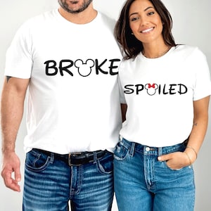 Spoiled Broke Disney Trip Shirts, Disney World Couple Matching Sweatshirts, Family Disney Shirts immagine 6