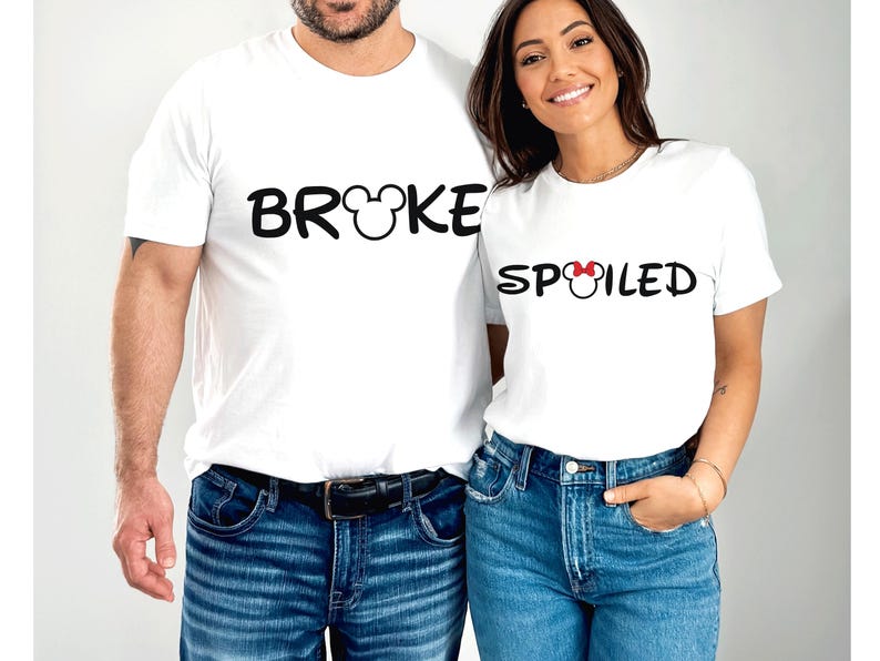 Spoiled Broke Disney Trip Shirts, Disney World Couple Matching Sweatshirts, Family Disney Shirts immagine 6