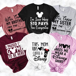 Funny Disney Family Vacation Shirts – Matching Group Outfits, Kids Mickey Shirt image 12
