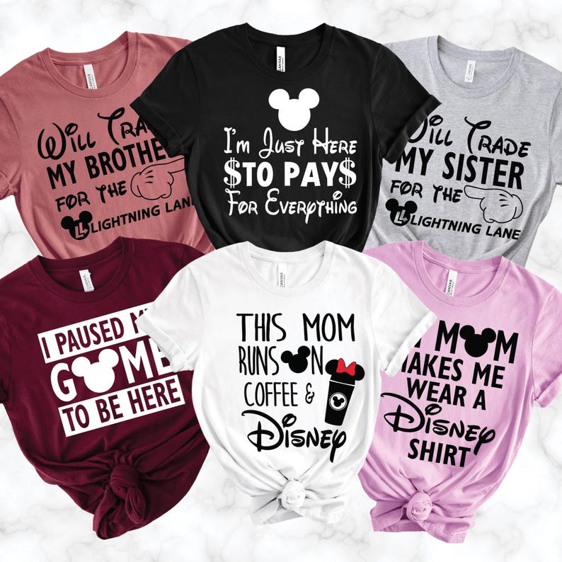 Funny Disney Family Vacation Shirts – Matching Group Outfits, Kids Mickey Shirt image 12