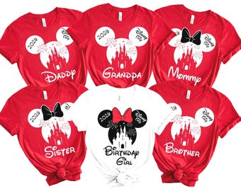 Chemises personnalisées 2026 Disney Trip pour vacances en famille, chemises Magic Kingdom, chemises Disney World Group