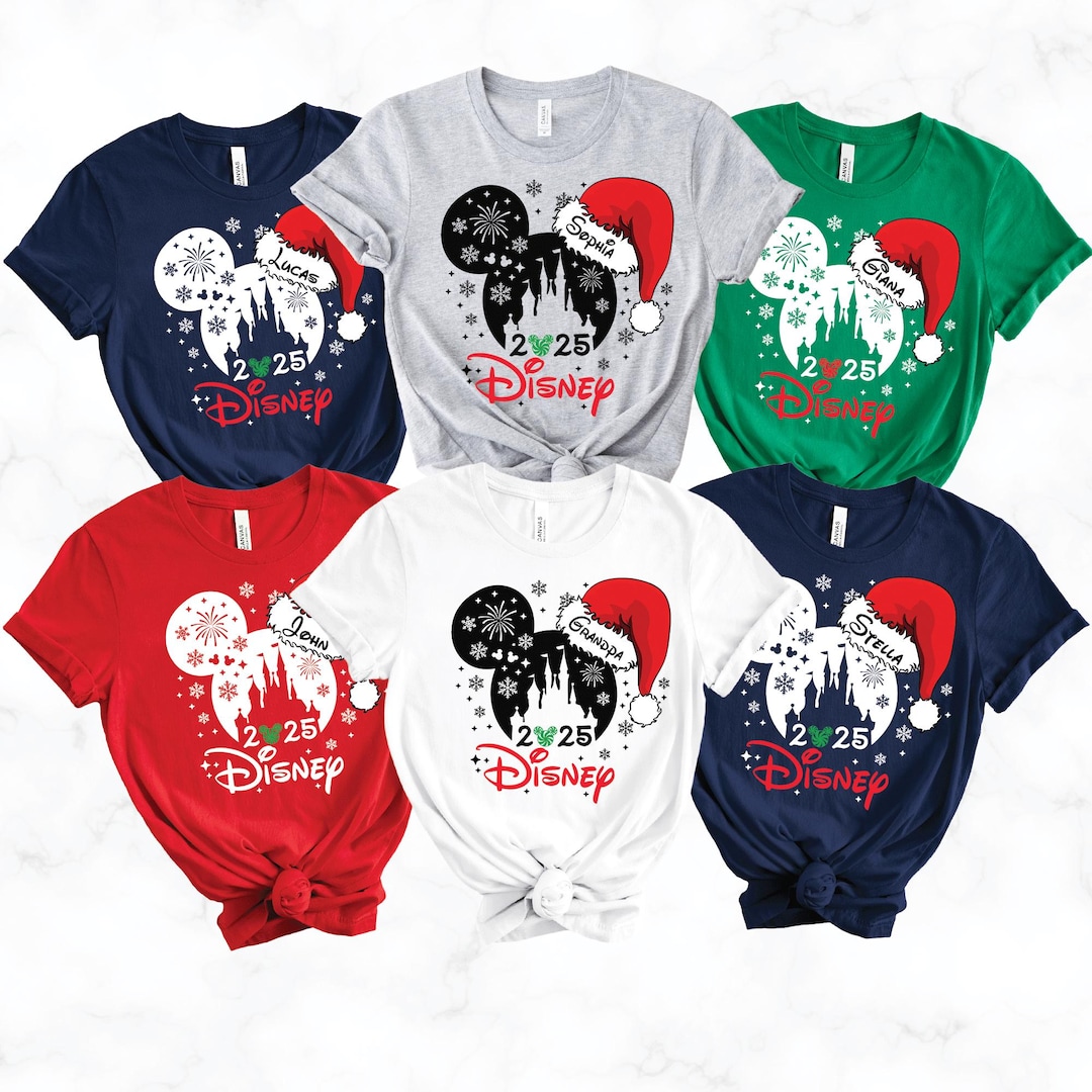 Disney Christmas Family Shirts, Custom Disney Christmas Tees, Disney ...