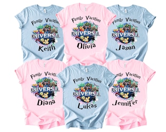 Custom Universal Studios Family Vacation Shirts, Matching Group Trip Tees 2026