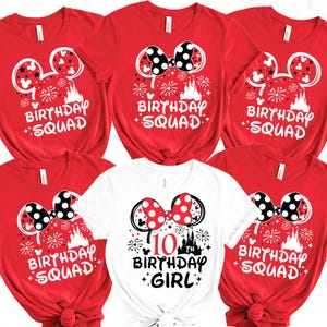 Custom Disney Birthday T-Shirt, Birthday Squad Shirt, Any Age