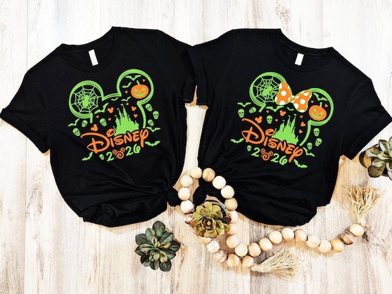 Disney Halloween 2026 Custom Shirts, Disneyland Halloween Shirts, Disney Family Matching Halloween Tee, Mickey Minnie Fall Tee