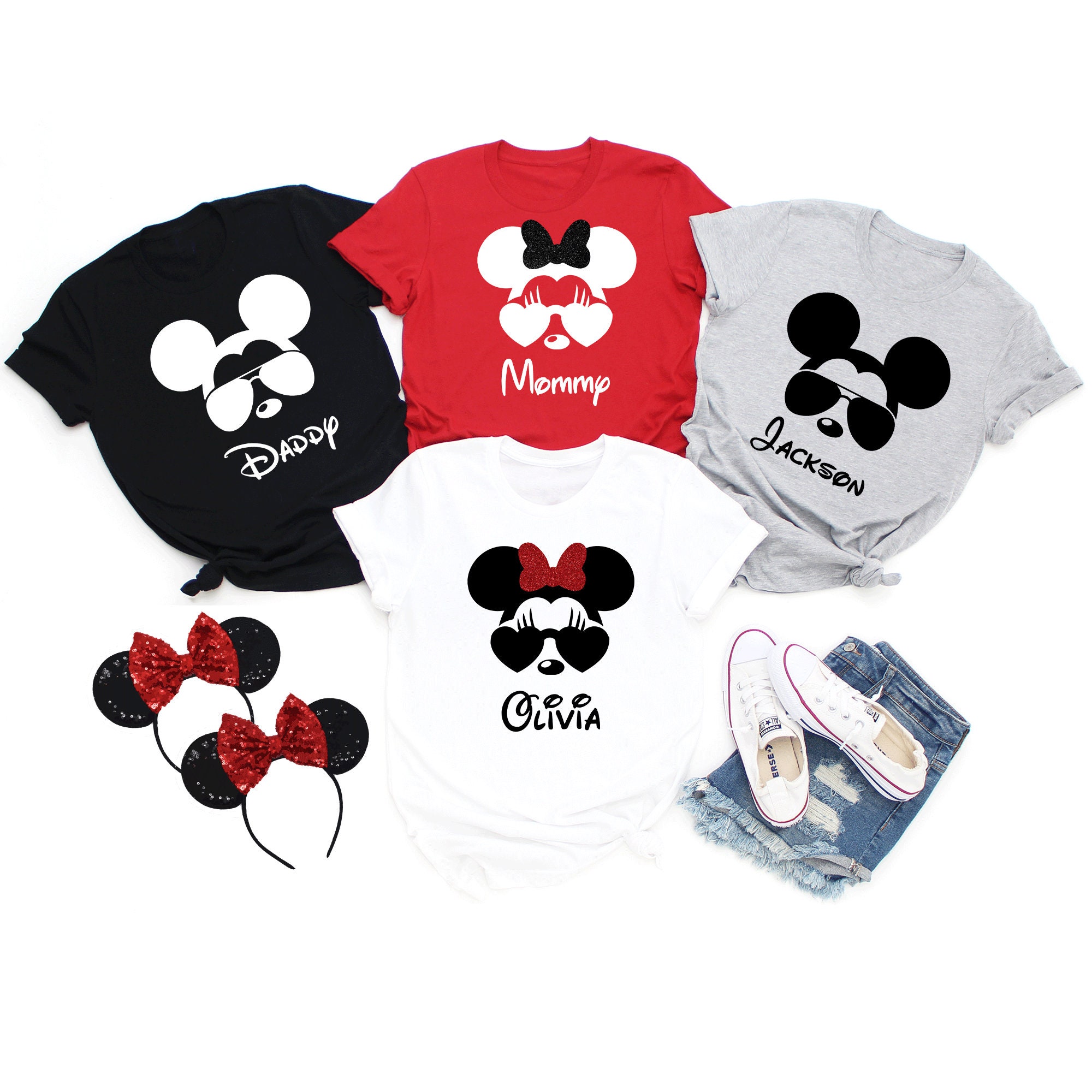 Disney Vacation Shirts, Mickey Minnie Aviator Shirt, Custom Disney Shirt, Family Matching Disney Shirt