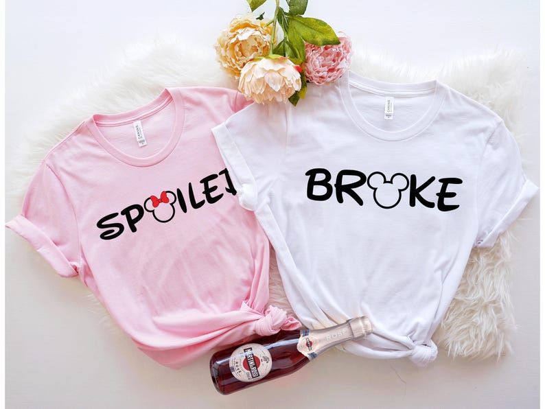 Spoiled Broke Disney Trip Shirts, Disney World Couple Matching Sweatshirts, Family Disney Shirts immagine 7