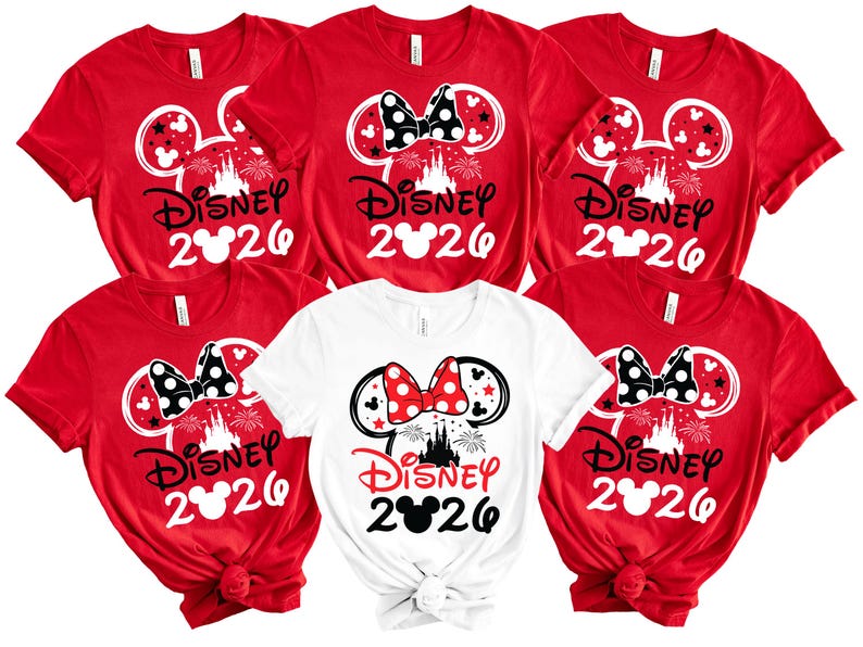 Camisetas familiares a juego para el viaje a Disney 2026 imagen 1