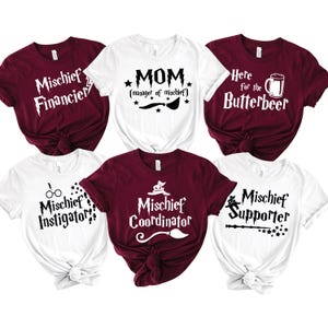 2025 Custom Universal Studios Family Shirts – Matching Wizard Vacation T-Shirts – Pottery & Mischief Theme, Personalized Group Outfits