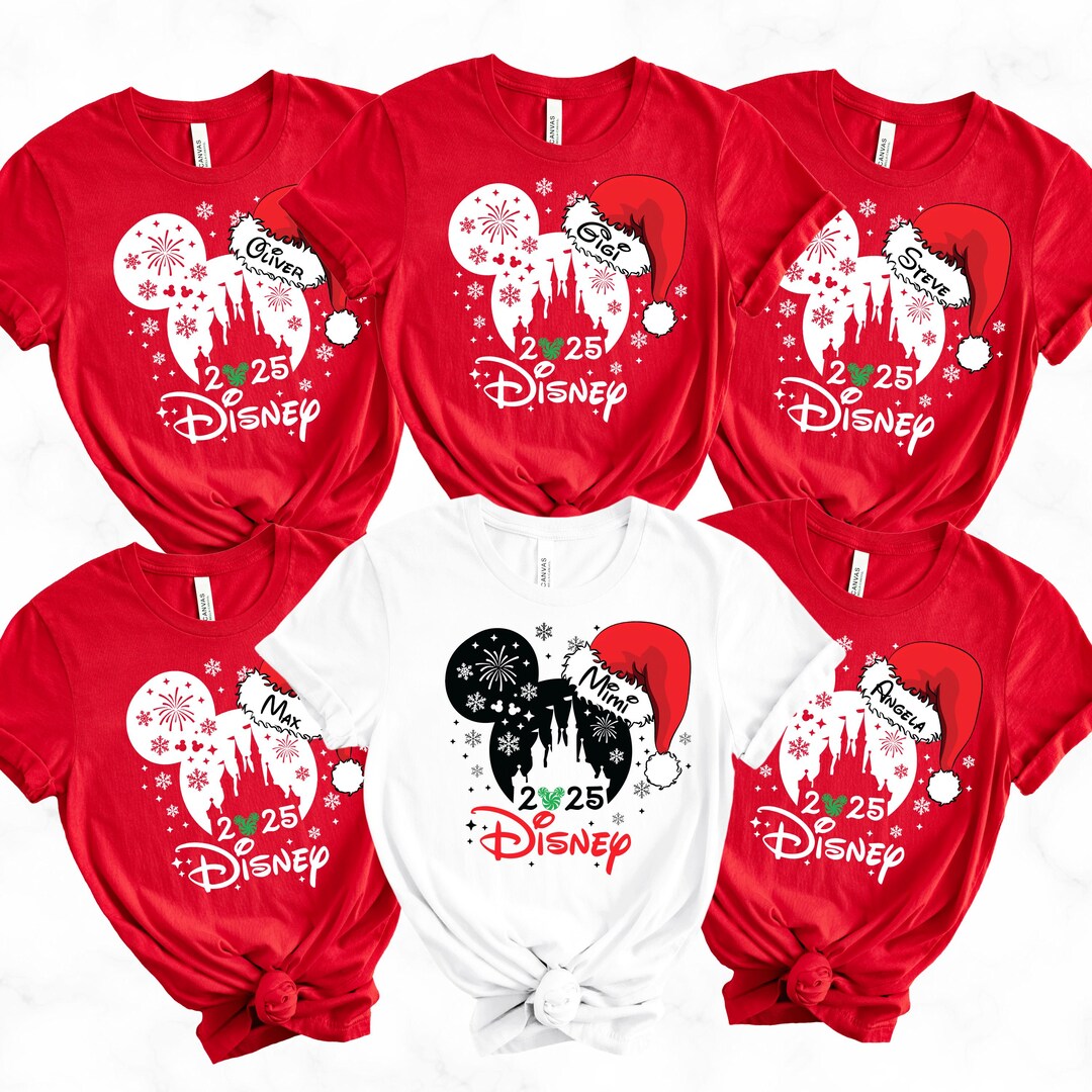 Disney Christmas Family Shirts, Custom Disney Christmas Tees, Disney ...