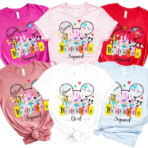 Camisetas para viaje de cumpleaños a Disney, camiseta de cumpleaños personalizada, camisetas a juego para el grupo de cumpleaños de Disney.