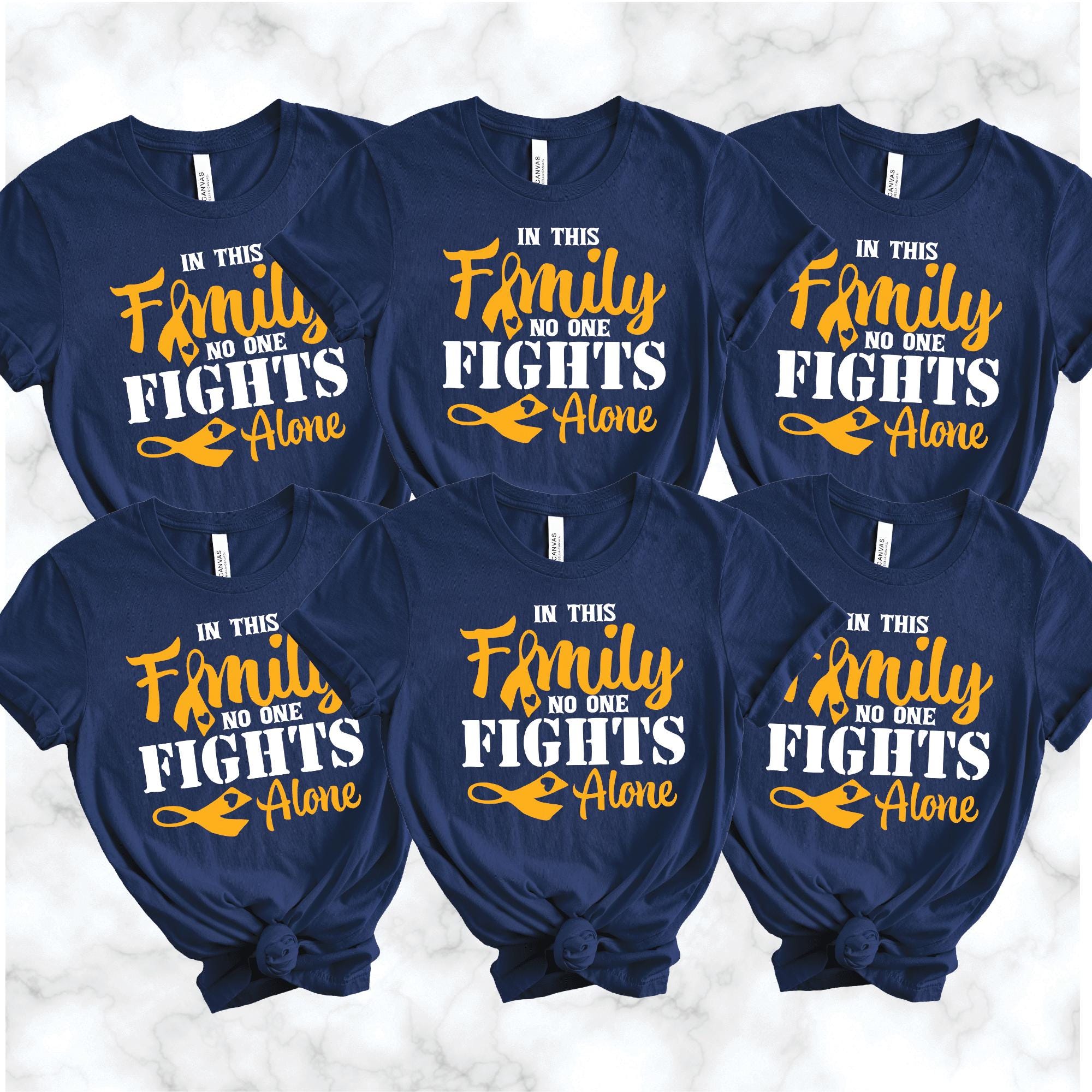 In This Family No One Fights Alone Liver Cancer Awaeness T-Shirt Design