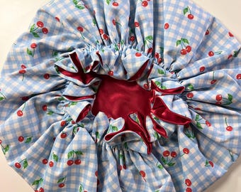 Bonnet en satin : coton, protection de cheveux faite main pour boucles, tresses, styles