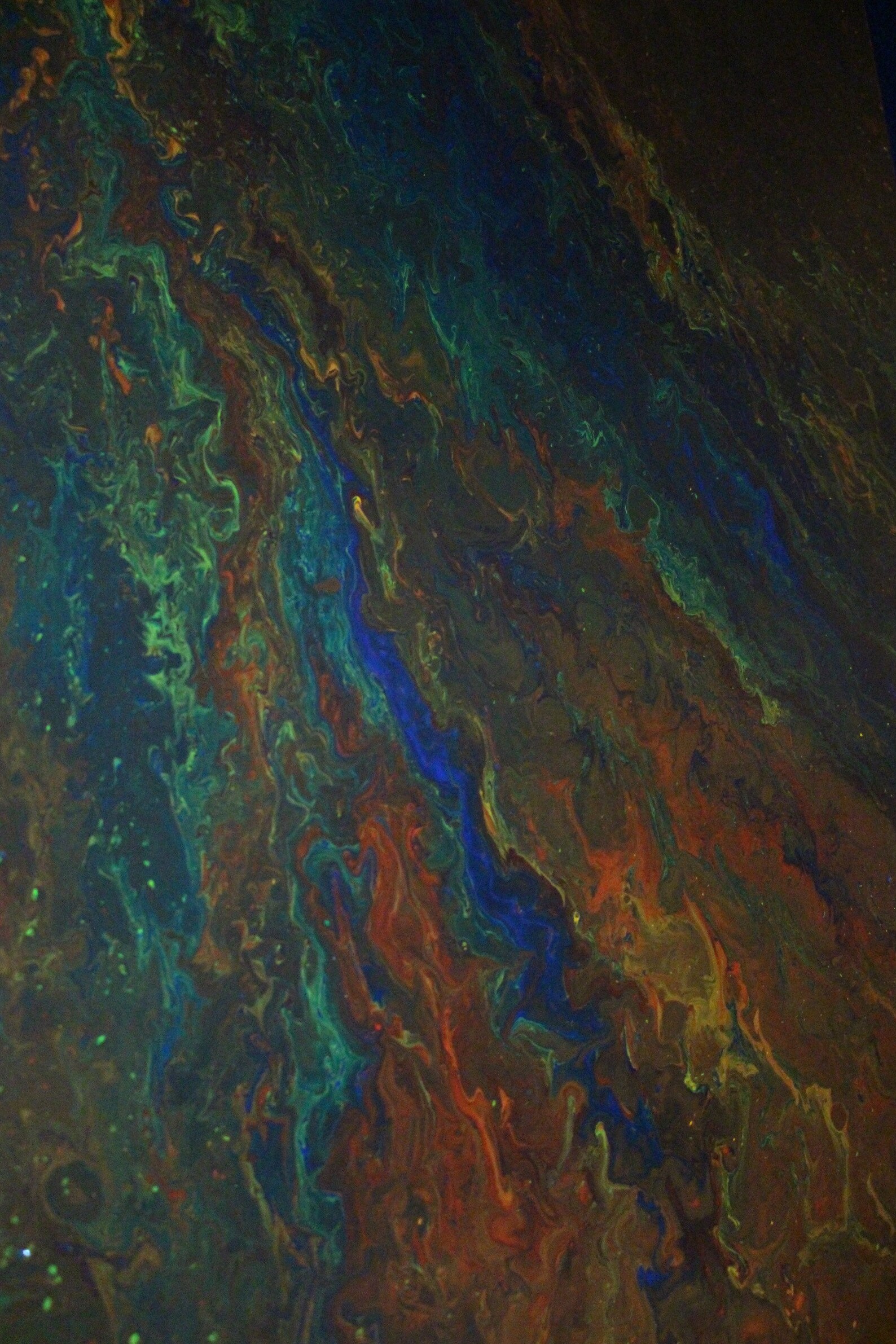 Acrylic Fluid Art Painting Fading Rainbow Etsy