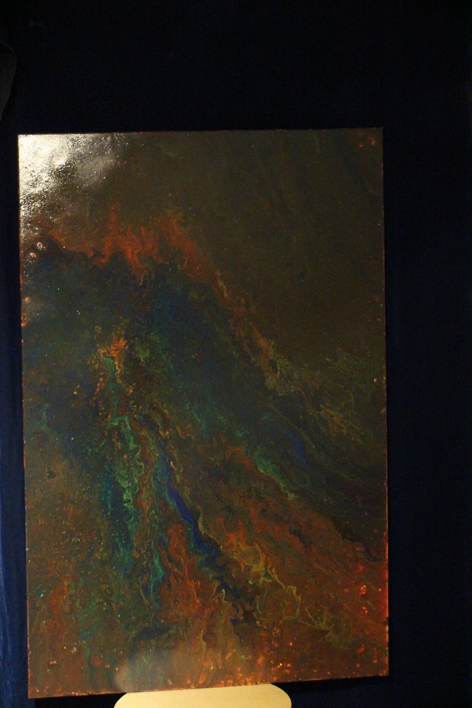 Acrylic Fluid Art Painting Fading Rainbow Etsy