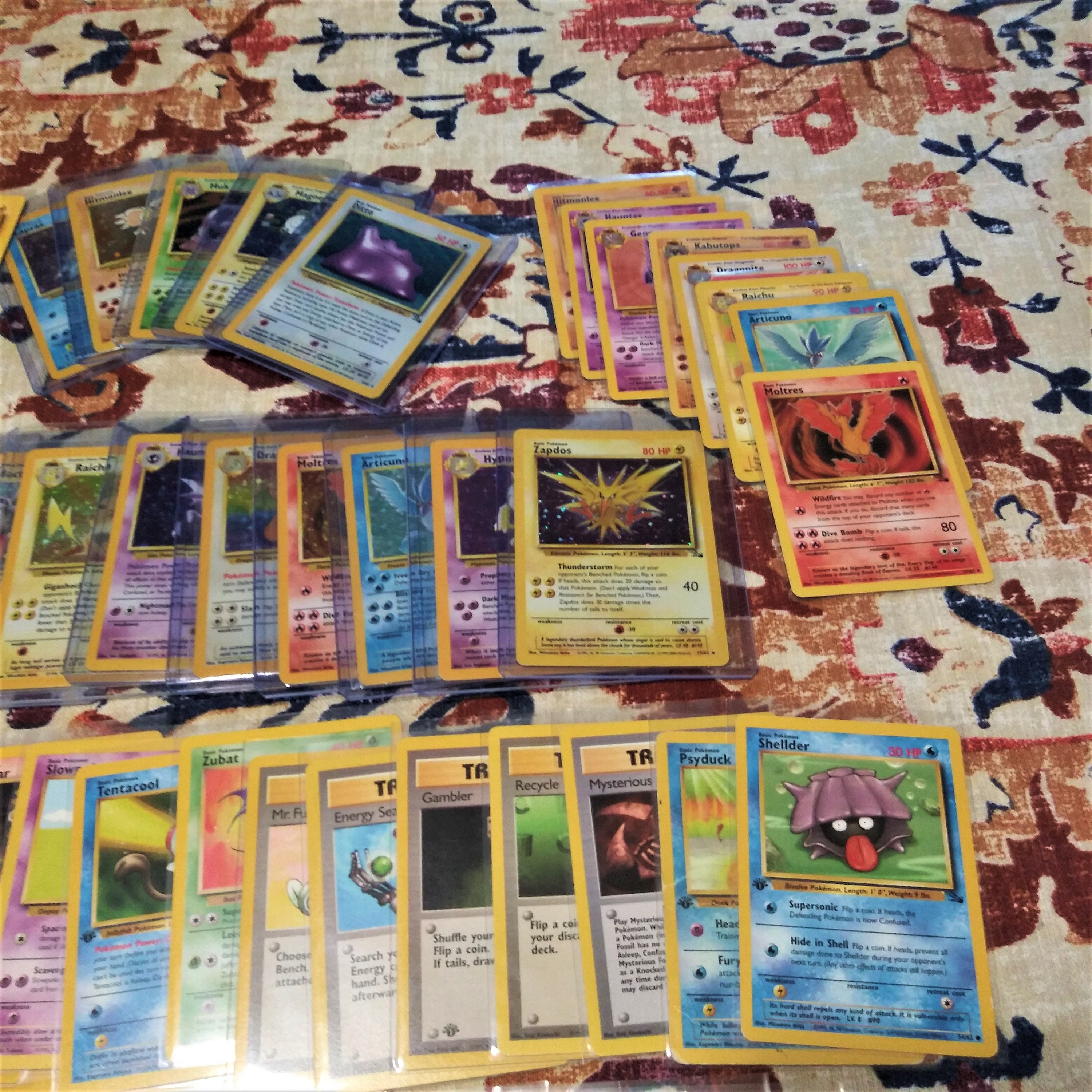 Complete Vintage Fossil Set Pokemon Card Collectors Special Etsy
