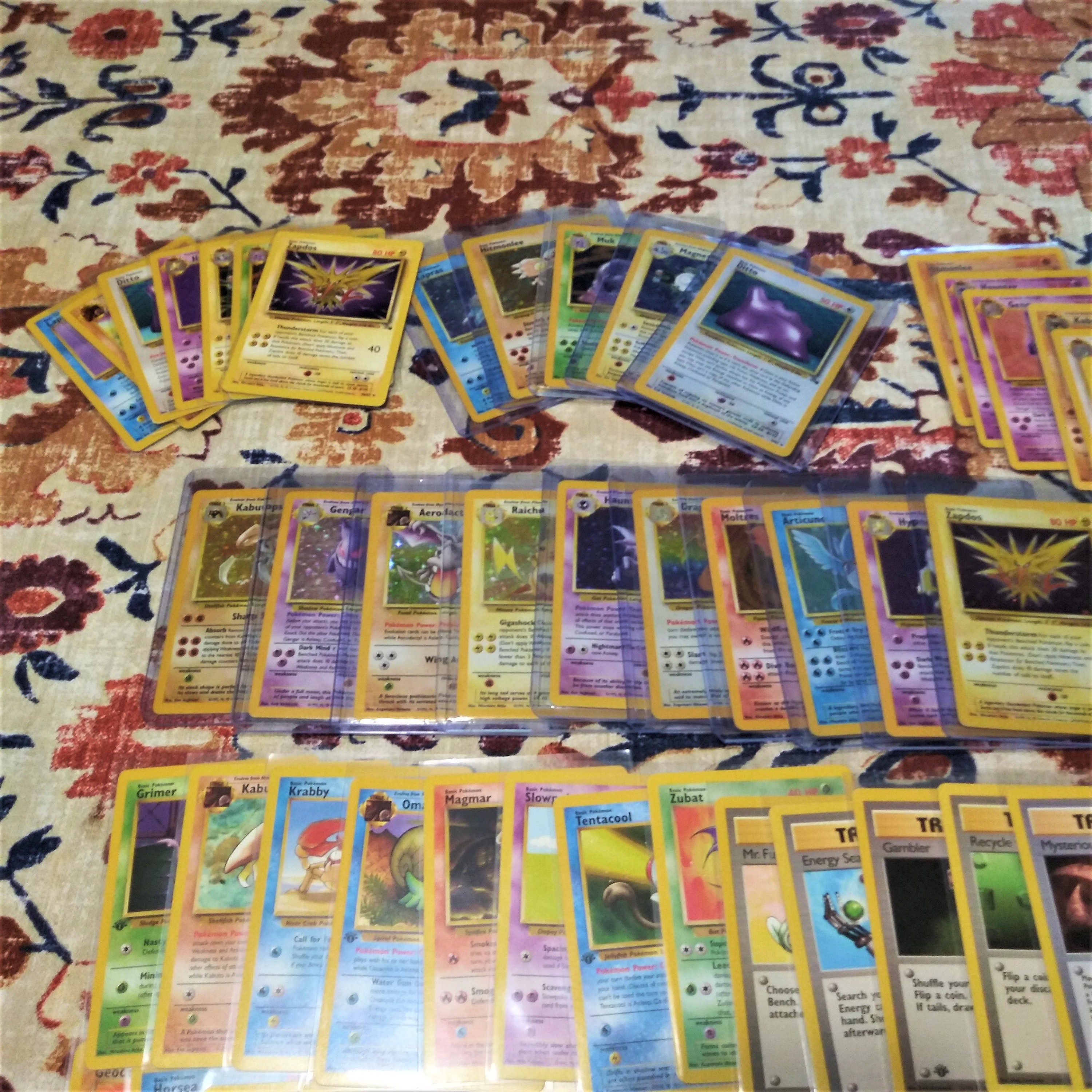 Complete Vintage Fossil Set Pokemon Card Collectors Special Etsy