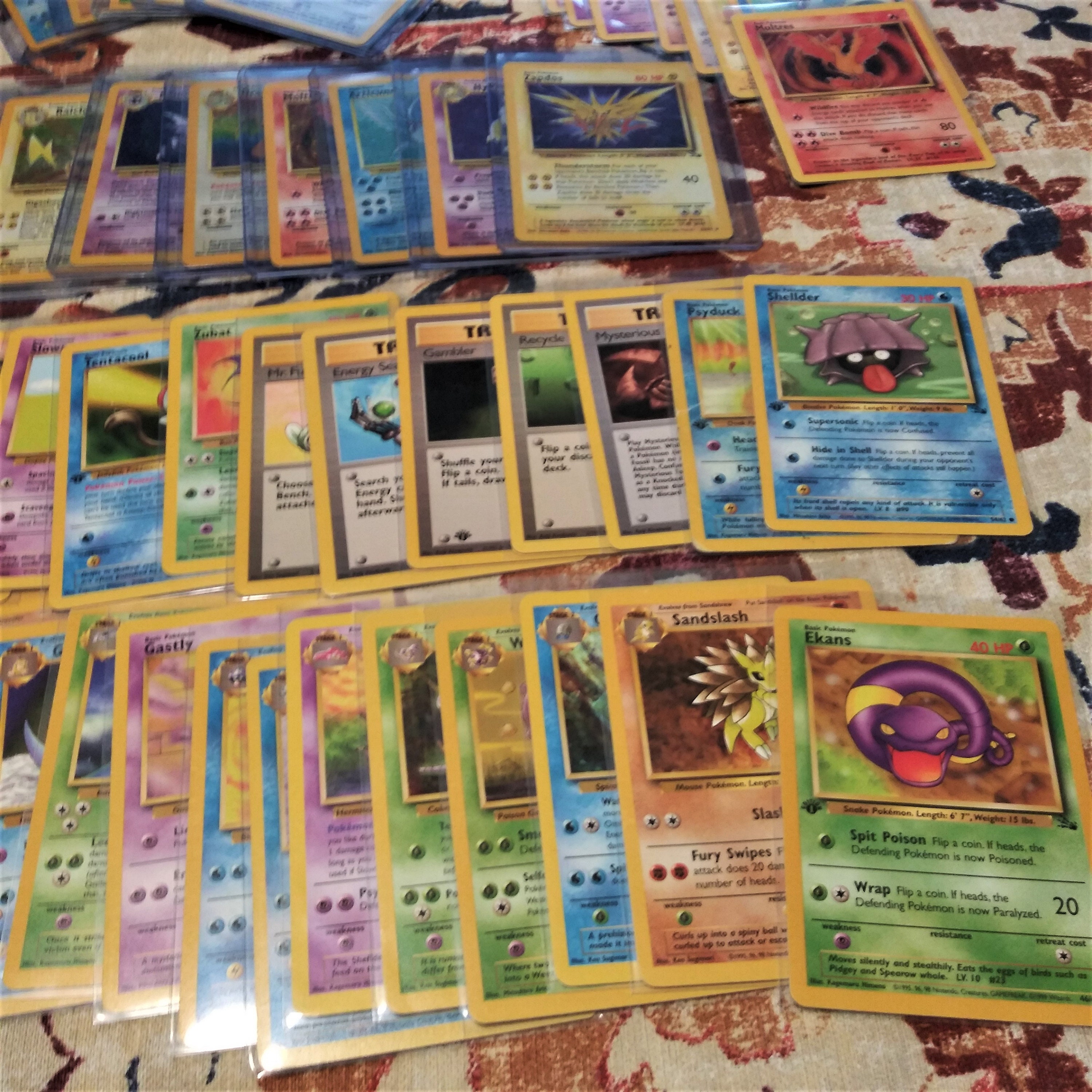 Complete Vintage Fossil Set Pokemon Card Collectors Special Etsy