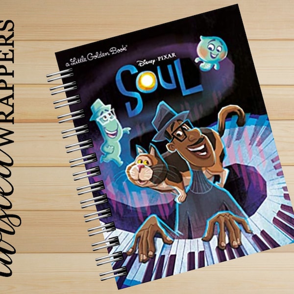Soul Little Golden Book Recycled Journal Notebook, Storybook Journal, Sketchbook, Recycled Book Journal, Disney Soul, Joe Gardner, Jazz