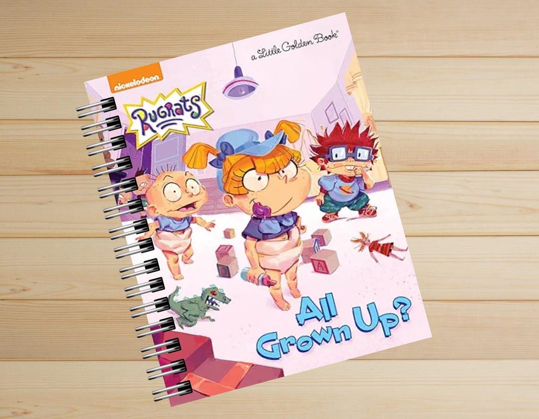Little Rag Ras Rugrats All Grown Up Little Golden Book Recycled Journal Notebook ...