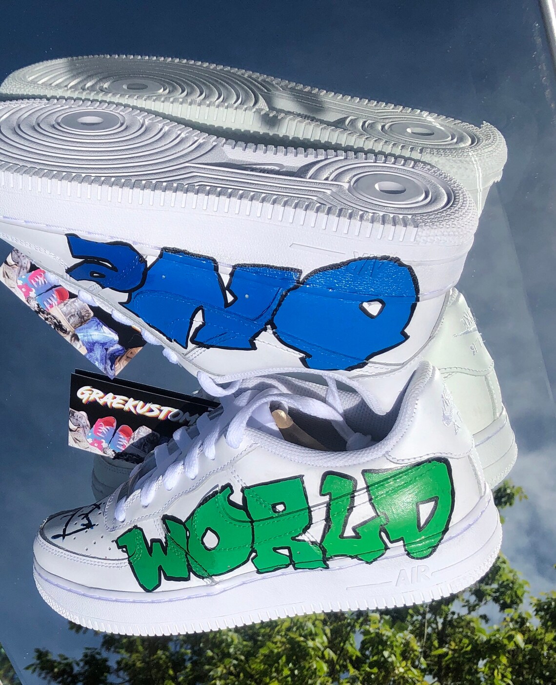 vlone air force 1 graffiti