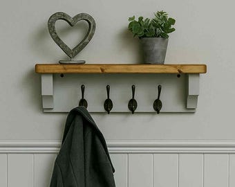 Buy Handmade, Cast Iron, Coat Hook, Rustic, Wooden, New Home, Gift