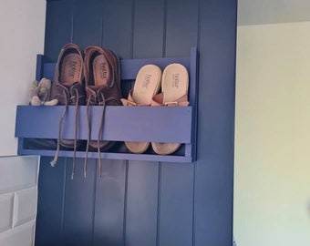 Handmade, shoe storage, shoe rack, wooden, new home, entryway, hallway, home decor, wall hanging shoe storage, gift, housewarming, shoe tidy