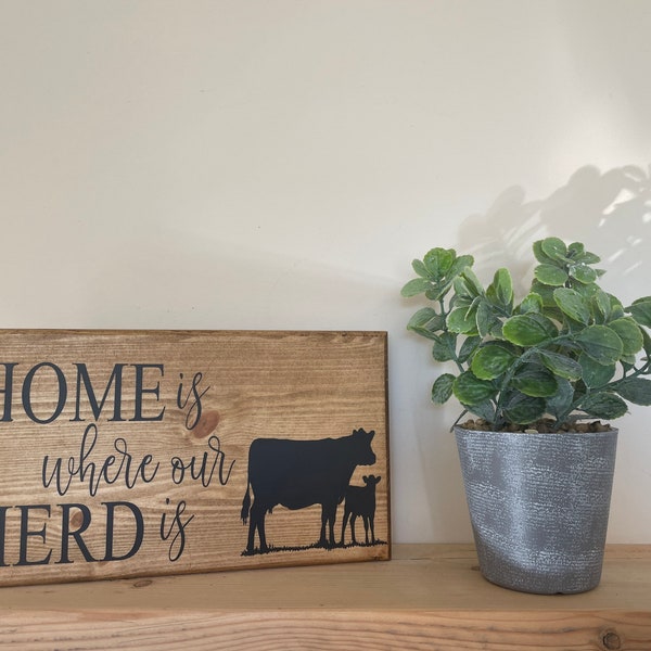 Handmade, farmhouse, country, wooden, farm, home decor, new home, gift, mothers day, freestanding, wall hanging, cow, animal, family, home.