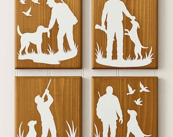 Handmade Rustic Wooden Hunting Plaque: Unique Home Decor