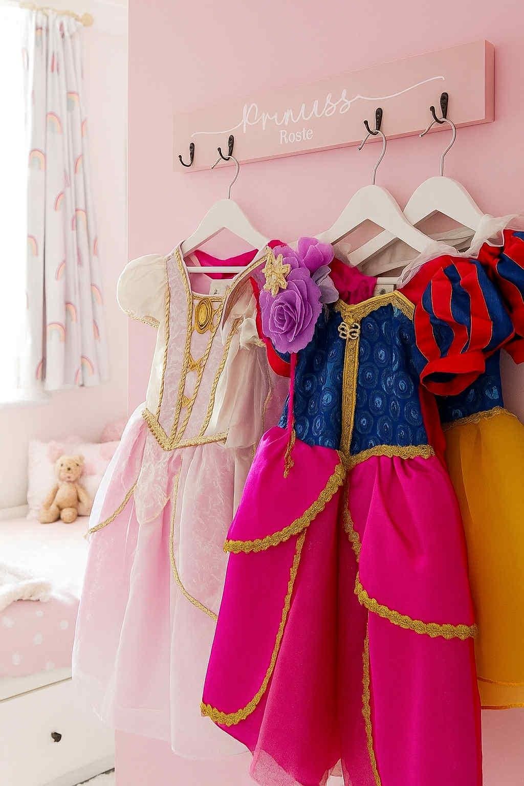 Kids Dressing Princess Dress Up Rail Mirror Kids Fancy Dress Rail