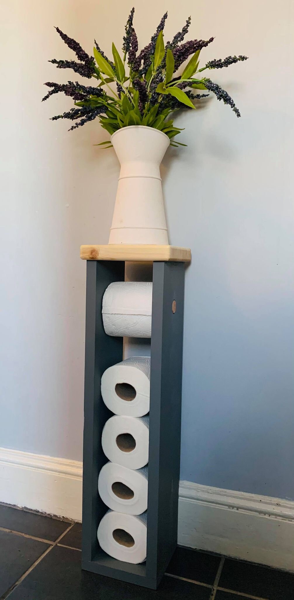 Handmade Free Standing Toilet Roll Holder Toilet Wooden Etsy UK