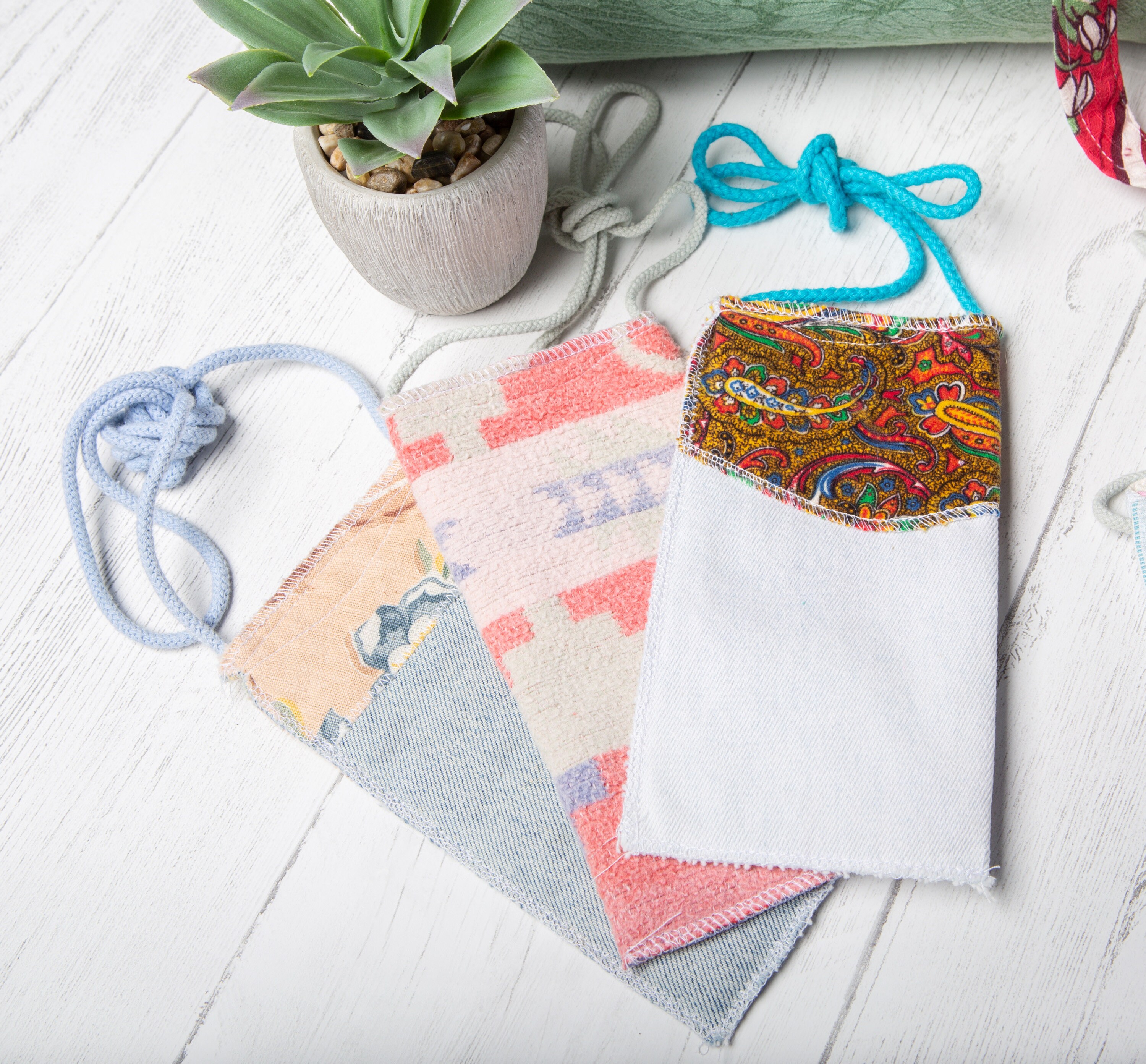 Vintage Fabric Cross Body Phone Bag Etsy