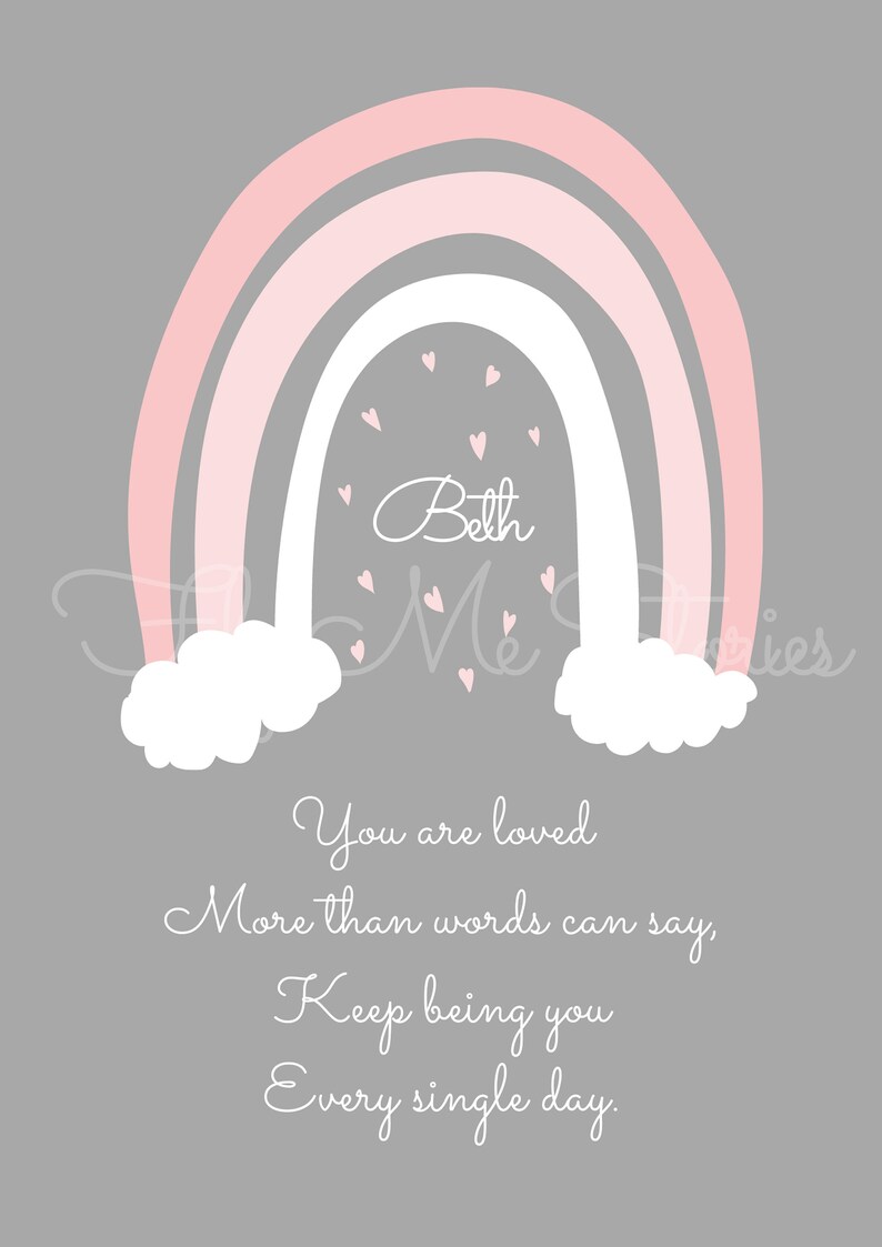 Nursery Prints, Rainbow Nursery Bedroom Prints, Nursery Wall Quote Poem