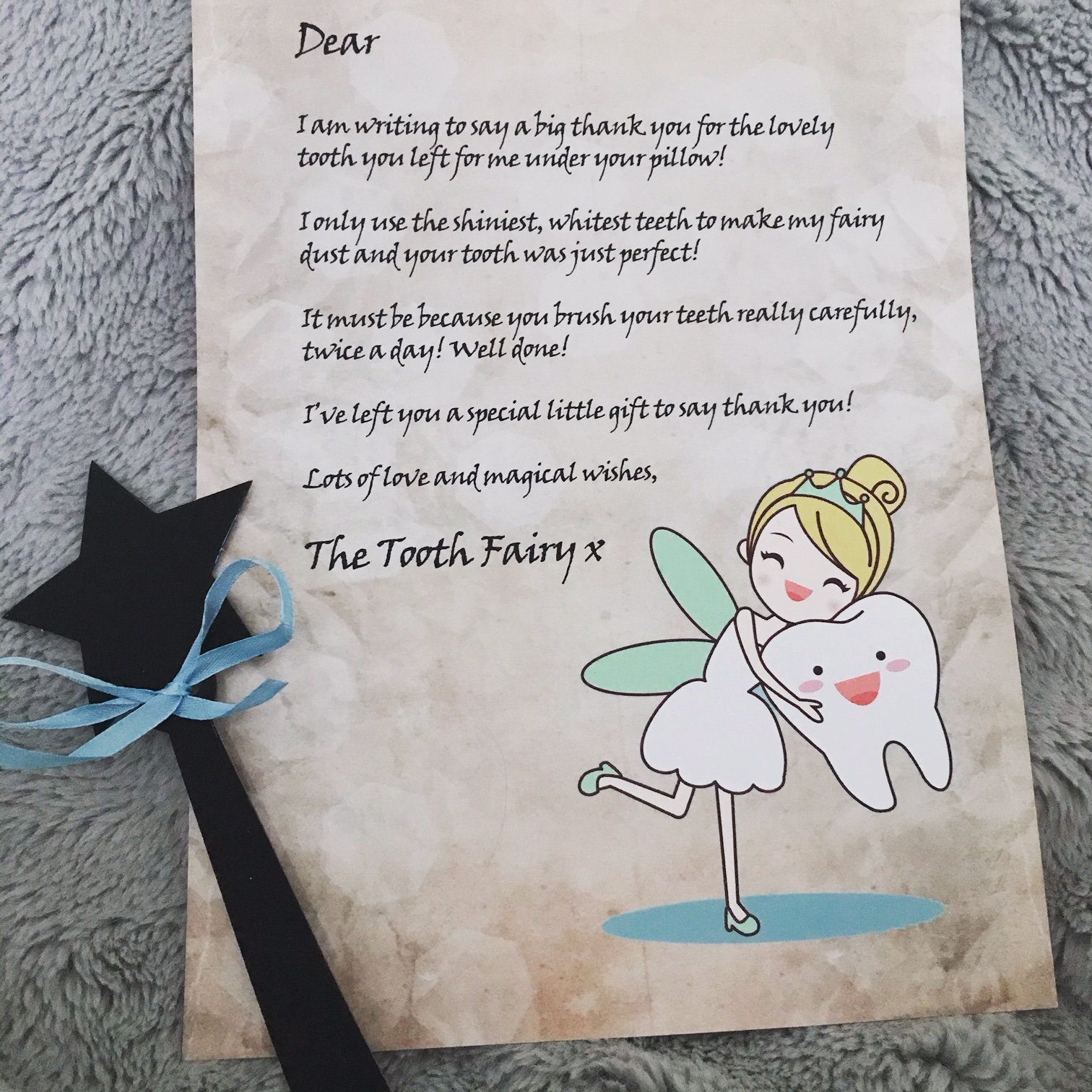 Lettre De La Fée Des Dents à Imprimer Gratuit Lettre personnalisée de fée dent lettre personnalisée de la - Etsy France