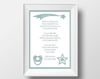 Downloadable Letter from the Dummy Fairy, Instant Download Paci Fairy Letter, Printable Letter Binky Fairy, Printable Dummy Fairy Poem