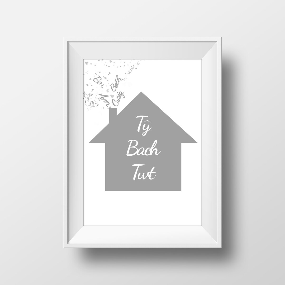 Welsh Gift, Personalised Welsh Print, Cartref Home Print, Welsh Home, Cartref Newydd